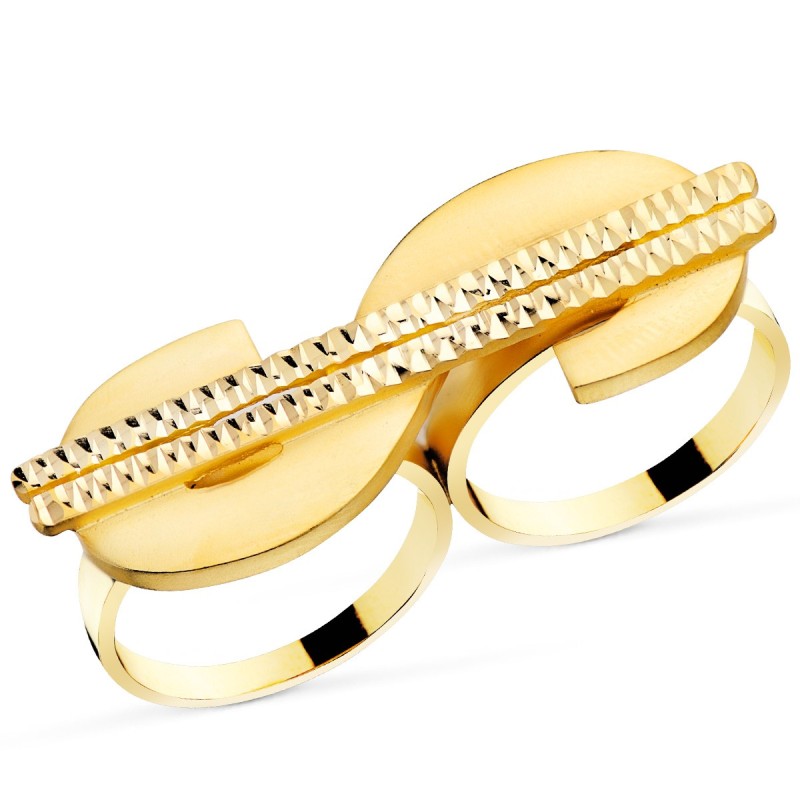 Sello Oro Amarillo Simbolo Dolar Tallado Dos Cuerpos 50X17 mm oro 18k