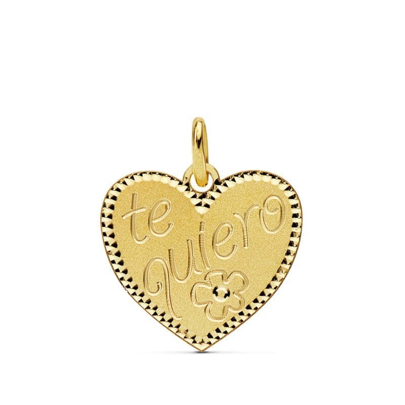 Colgante Oro Amarillo Corazon " Te Quiero " 16X15 Mm oro 18k