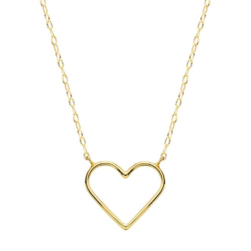 Gargantilla Oro Amarillo Corazones 16X14 Mm 40Cm oro 18k