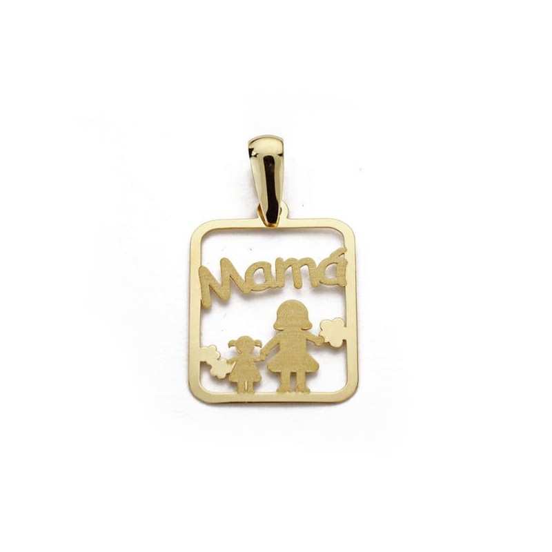 Colgante Oro Amarillo " Mama " oro 18k
