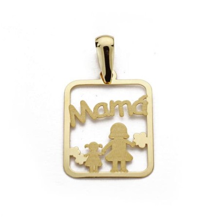 Colgante Oro Amarillo " Mama " oro 18k