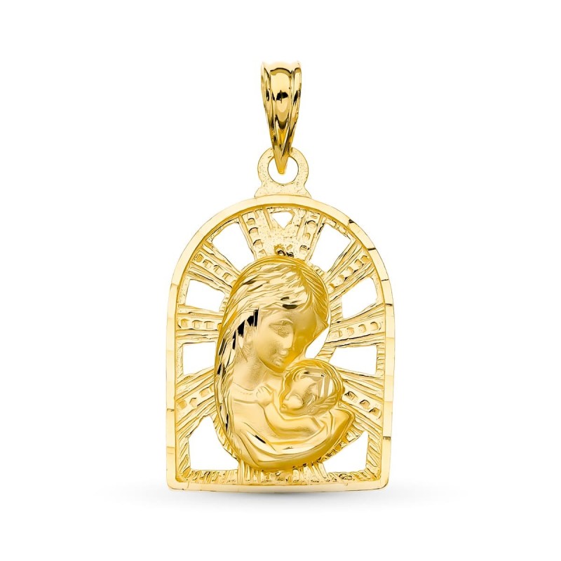 Medalla Oro Amarillo Virgen Madre 23X15 Mm oro 18k