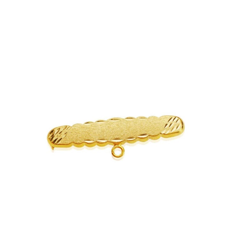 Alfiler Oro Amarillo Tallado 30X6 Mm oro 18k