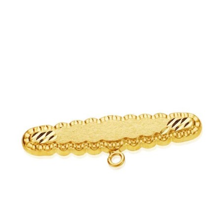 Alfiler Oro Amarillo Tallado 30X6.5 Mm oro 18k