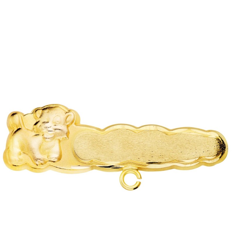 Alfiler Oro Amarillo Leon Tallado 28X8 Mm oro 18k