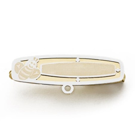 Alfiler Oro Bicolor Abeja 28X7 Mm oro 18k