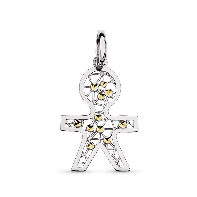 Colgante Oro Bicolor Niño 29X19 Mm oro 18k