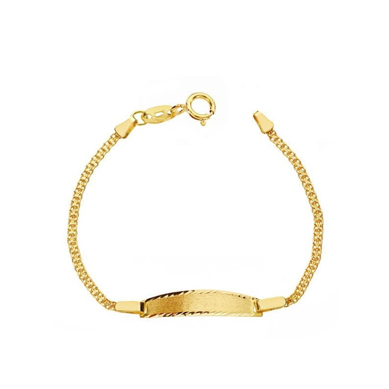 Pulsera Oro Amarillo Esclava Cadena Bismark. 12Cm oro 18k