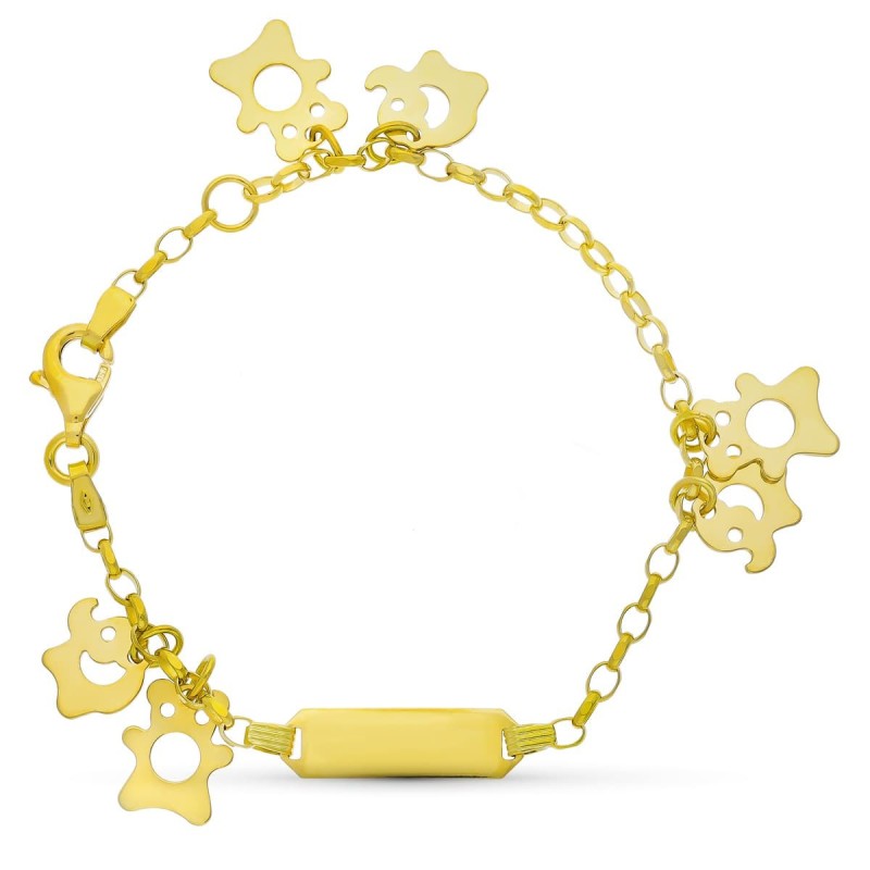 Esclava Oro Amarillo Figuras 14Cm 2 Mm oro 18k