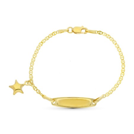 Esclava Oro Amarillo Estrella 13Cm oro 18k