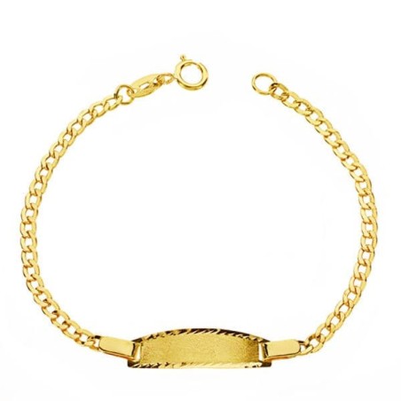Pulsera Esclava Oro Amarillo Barbada 14Cm oro 18k