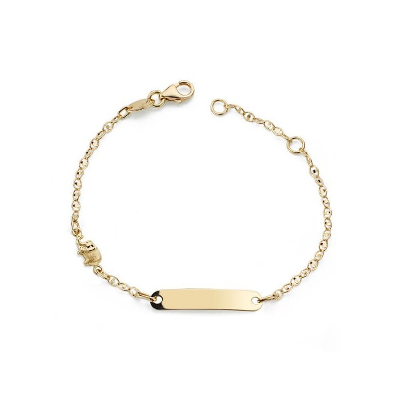 Esclava Oro Amarillo Elefante 14Cm oro 18k
