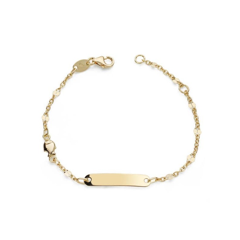 Pulsera Esclava Oro Amarillo Motivo Pez 14Cm oro 18k