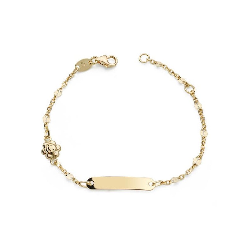 Pulsera Esclava Oro Amarillo Motivo Sol 14Cm oro 18k