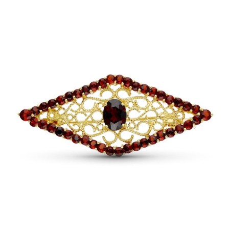Broche Oro Amarillo Rombo Granate 50X21 Mm oro 18k