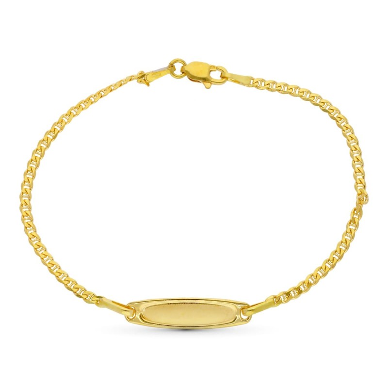 Esclava Oro Amarillo Ancla 17Cm oro 18k