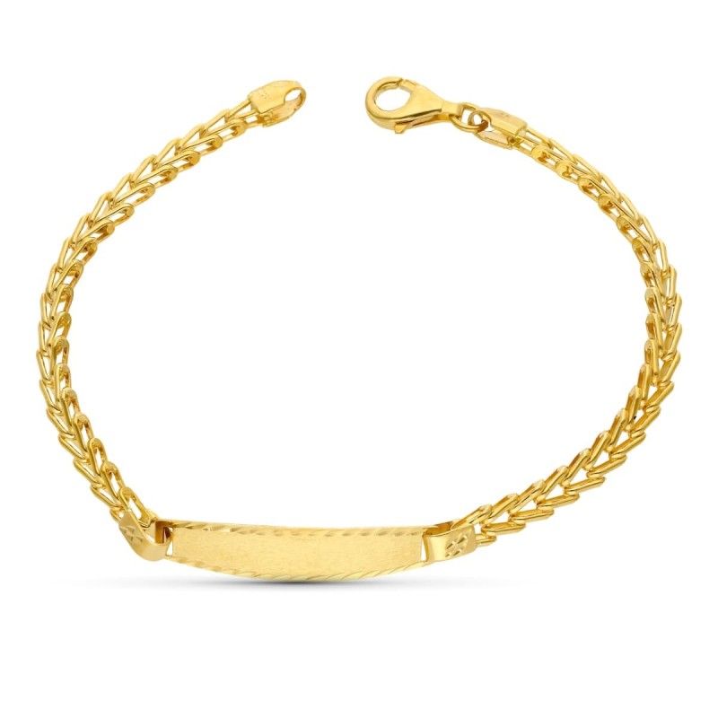 Esclava Oro Amarillo Espiga 18Cm oro 18k