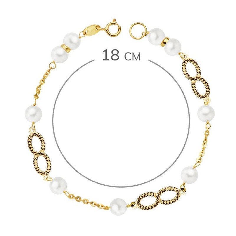 Pulsera Oro Amarillo Comunion Perla 5.5 Mm 18Cm oro 18k