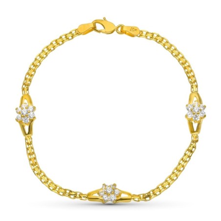 Pulsera Oro Amarillo Comunion Circonitas oro 18k
