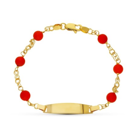 Esclava Oro Amarillo Coral Fino Cerdeña 5-51/2 Mm oro 18k