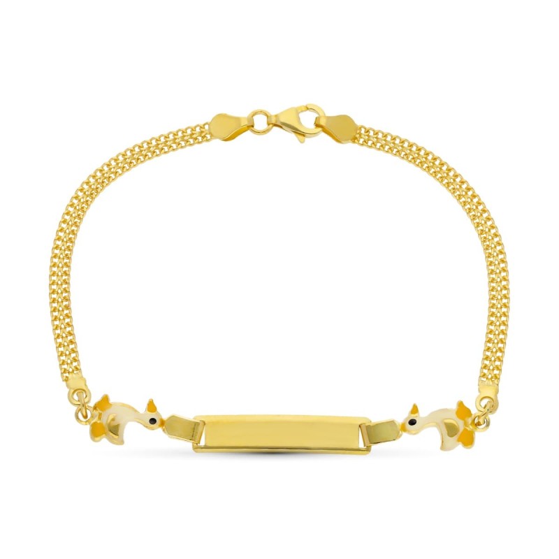 Esclava Oro Amarillo Patitos 16Cm oro 18k