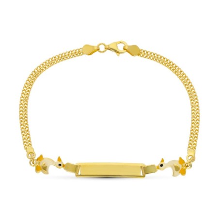 Esclava Oro Amarillo Patitos 16Cm oro 18k