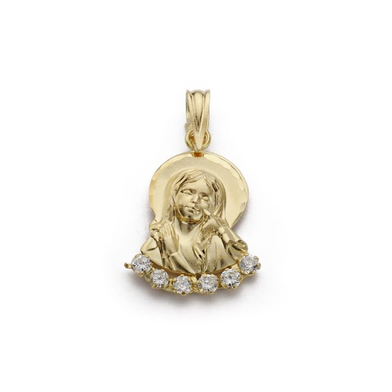 Colgante Oro Amarillo Virgen Niña 22X13 Mm oro 18k