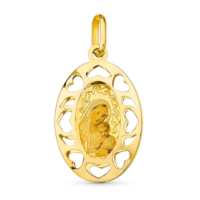 Medalla Oro Amarillo Esmalte 26X16 Mm oro 18k