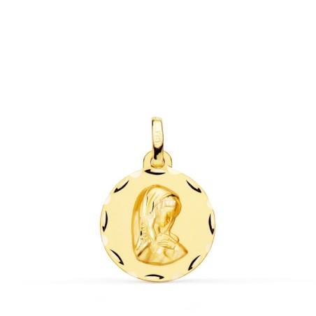 Medalla Oro Amarillo Virgen Niña 18 Mm oro 18k