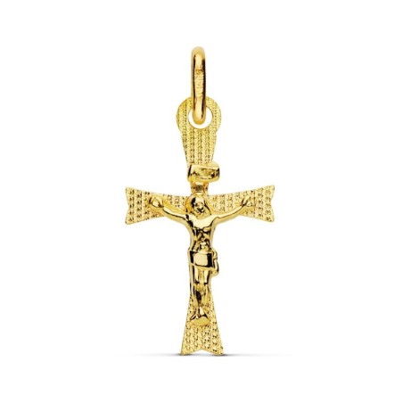 Cruz Oro Amarillo Con Cristo. 22X12 Mm oro 18k
