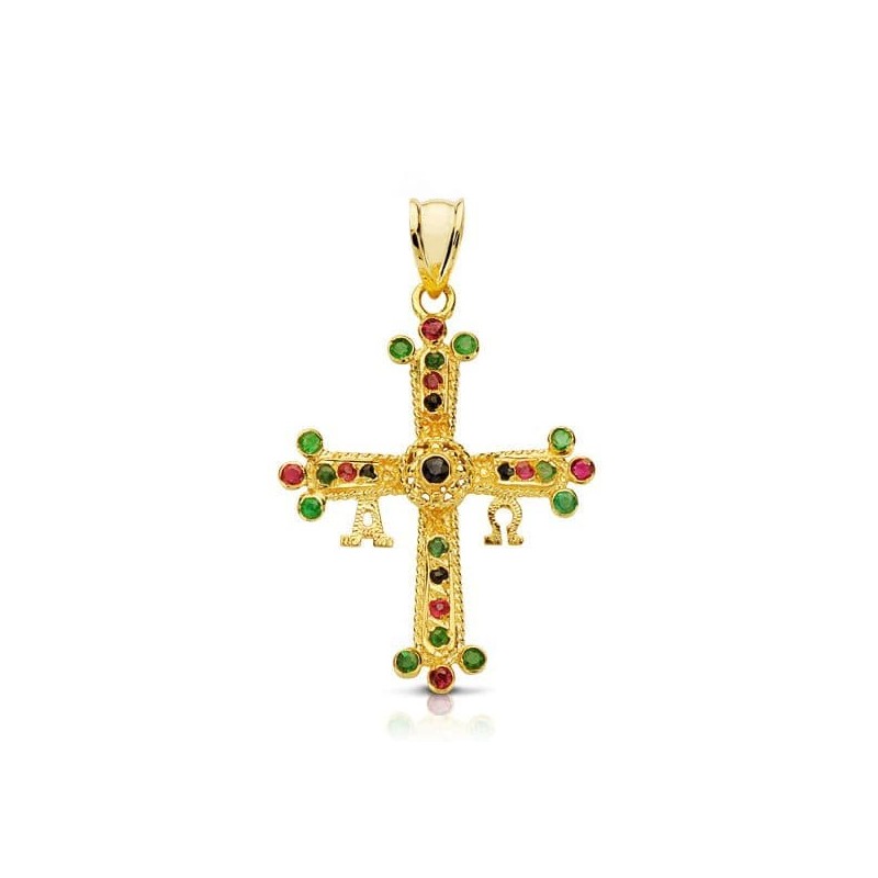 Cruz Oro Amarillo De Covadonga Pequeña 28X24 Mm oro 18k