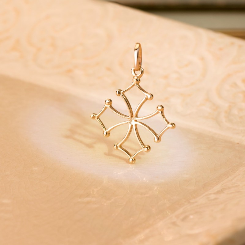 Colgante Cruz De Occitania Oro Amarillo. 28 X 24 Mm oro 18k
