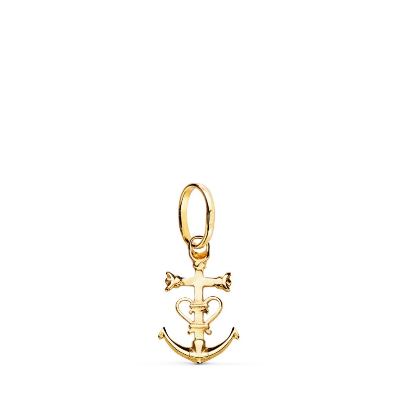 Colgante Cruz De La Camarga Oro Amarillo. 16 X 10 Mm oro 18k