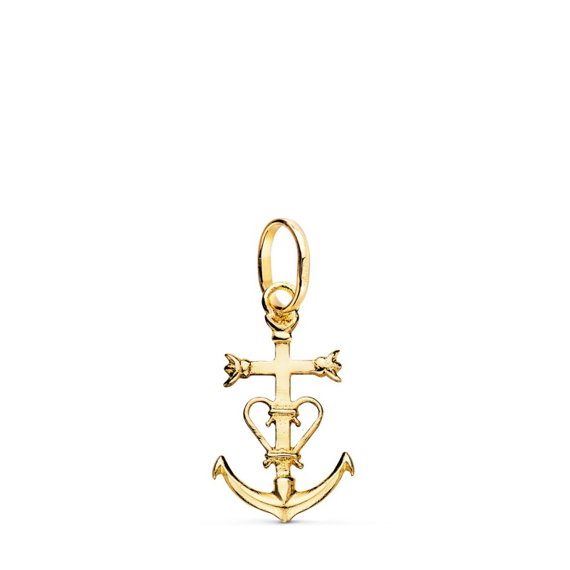 Colgante Cruz De La Camarga Oro Amarillo. 20 X 12 Mm oro 18k