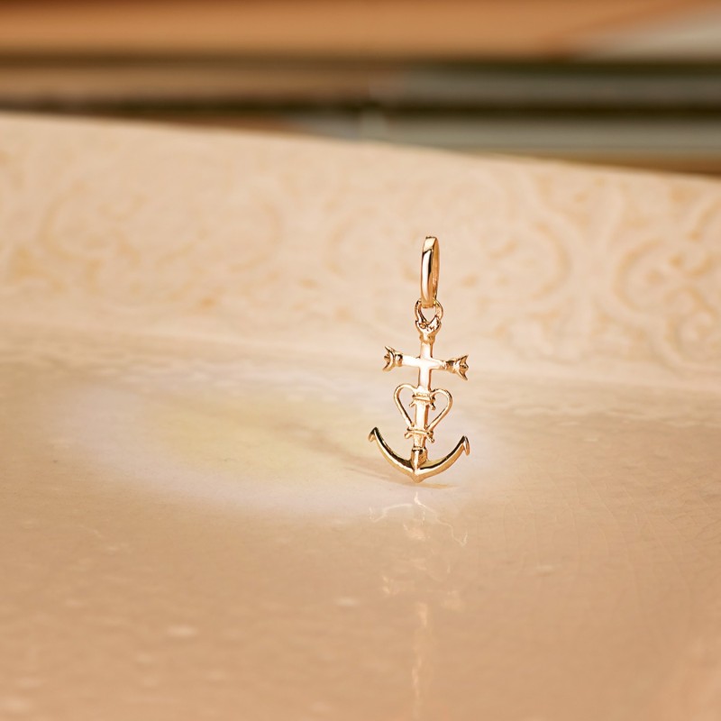 Colgante Cruz De La Camarga Oro Amarillo. 20 X 12 Mm oro 18k