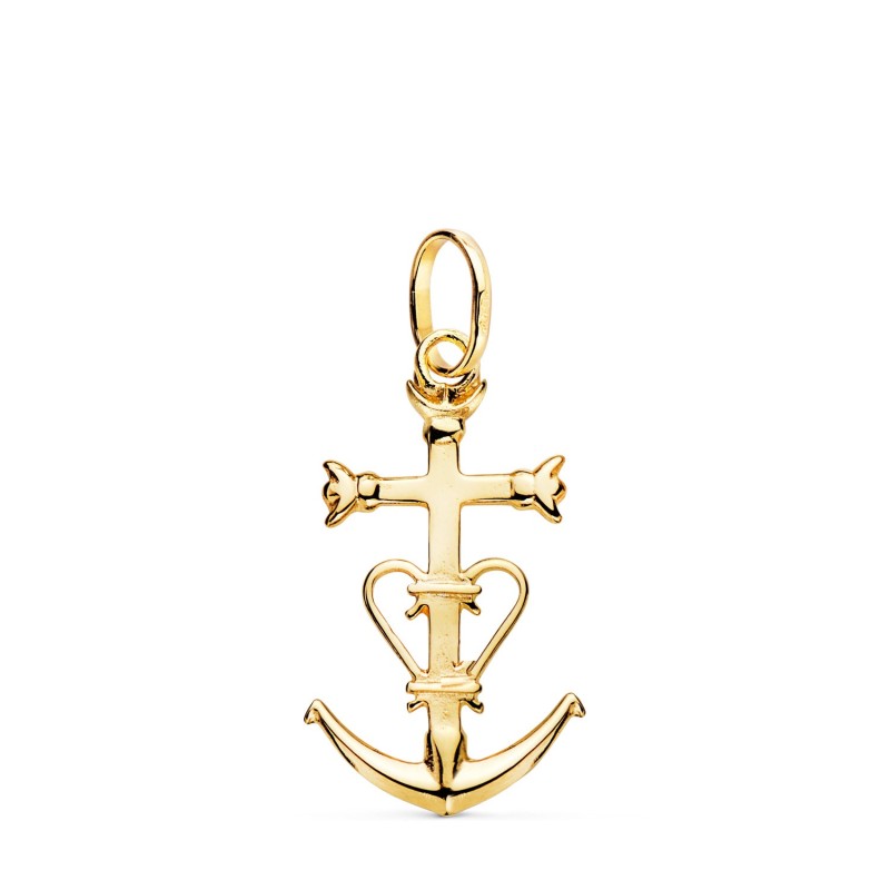 Colgante Cruz De La Camarga Oro Amarillo. 23 X 13 Mm oro 18k