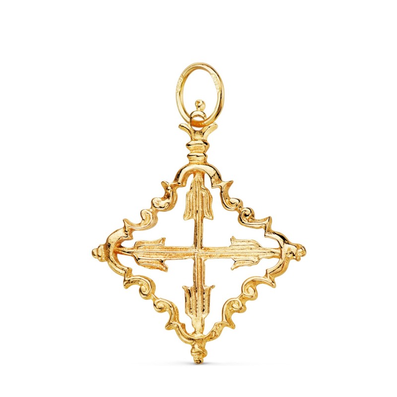 Colgante Oro Amarillo Cruz Mallorquina 30 X 24 Mm oro 18k