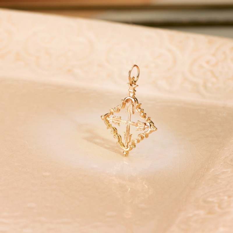 Colgante Oro Amarillo Cruz Mallorquina 30 X 24 Mm oro 18k