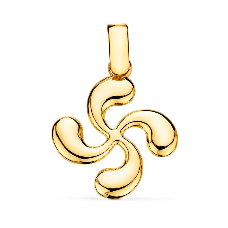 Colgante Oro Amarillo Lauburu Brillo Forrado 23X20 Mm oro 18k