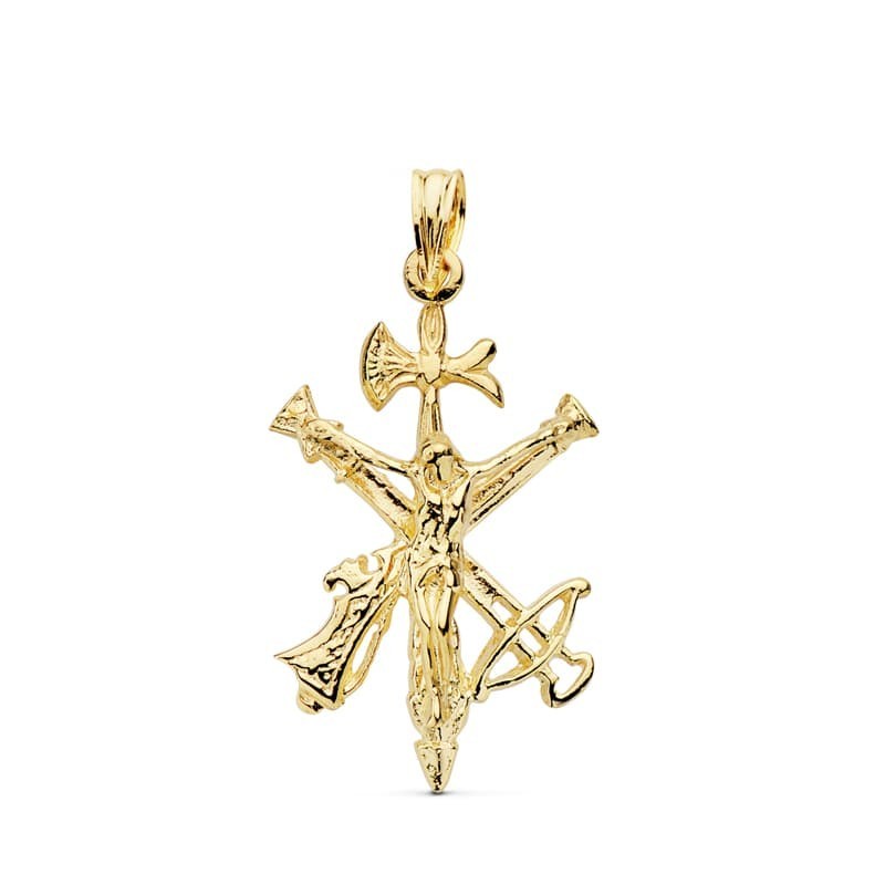 Colgante Cruz Cristo Legion Oro Amarillo 29X18 Mm oro 18k