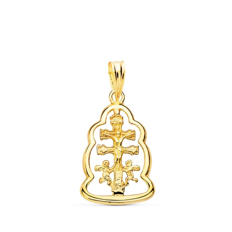 Colgante Cruz De Caravaca Orla Oro Amarillo 18X14 Mm oro 18k