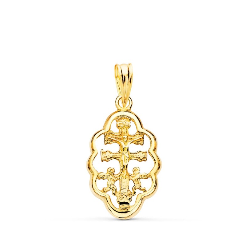 Colgante Cruz De Caravaca Orla Oro Amarillo 18X12 Mm oro 18k