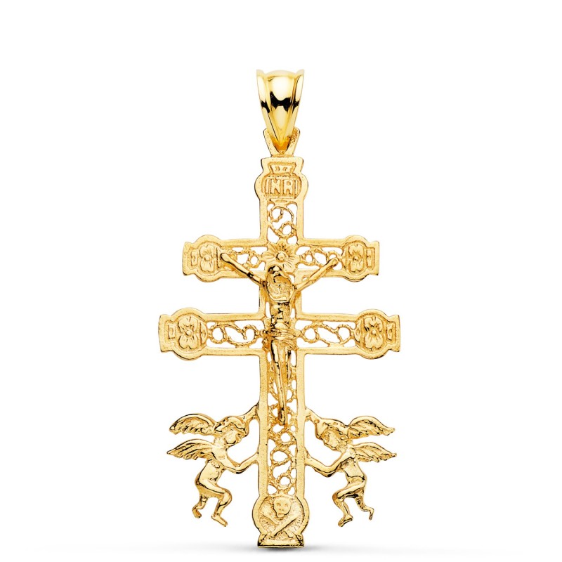 Cruz De Caravaca Oro Amarillo Calada 42X24 Mm oro 18k