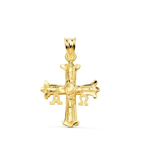 Cruz De Covadonga Oro Amarillo Tallada 26 X 20 Mm oro 18k