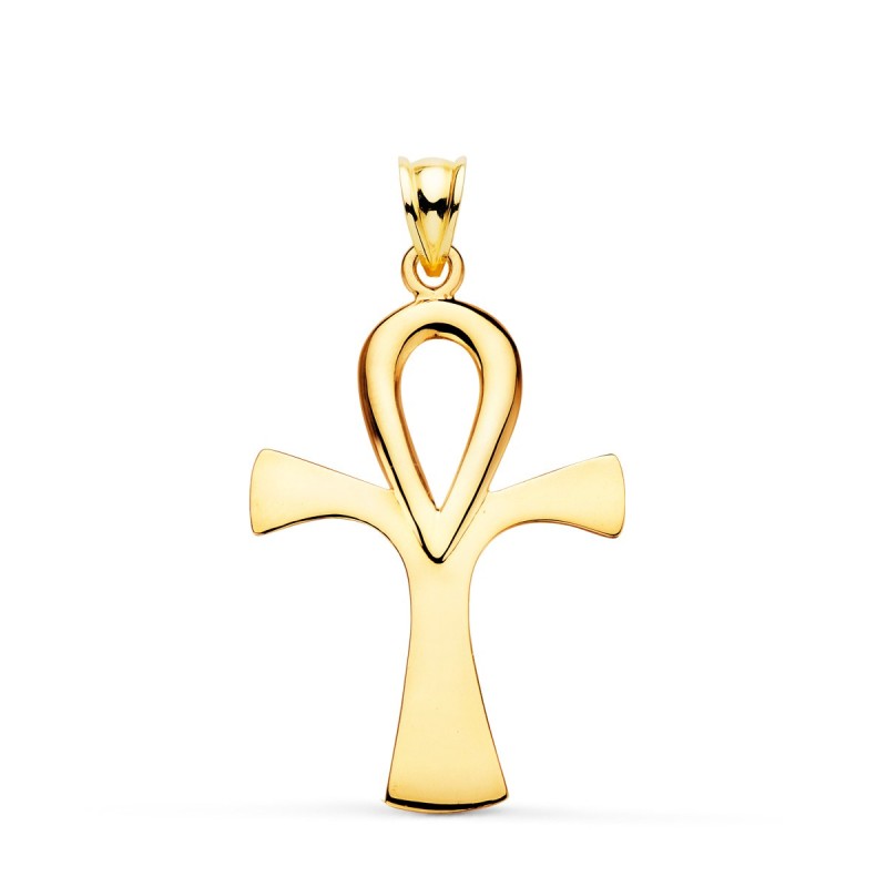 Cruz De La Vida Oro Amarillo Sin Cristo En Brillo 36 X 23 Mm oro 18k