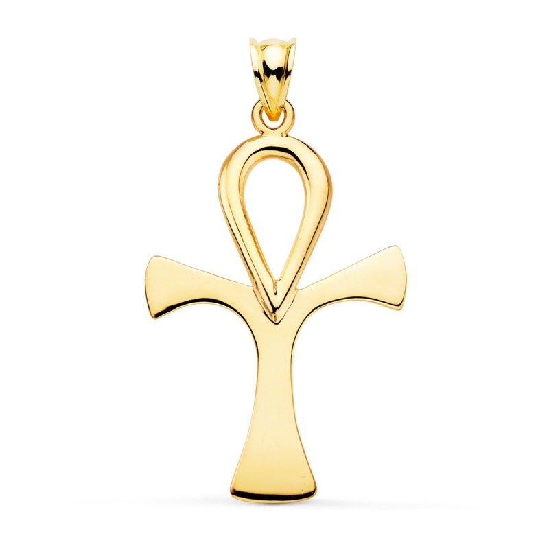 Cruz De La Vida Oro Amarillo Sin Cristo En Brillo 40 X 30 Mm oro 18k