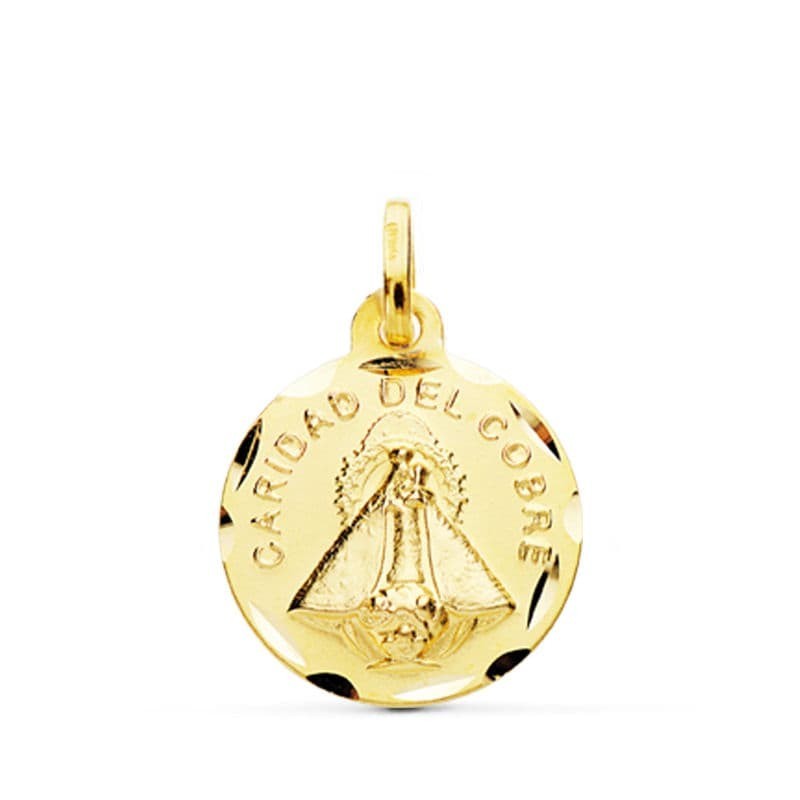 Medalla Oro Amarillo Virgen De La Caridad Del Cobre 16 Mm oro 18k