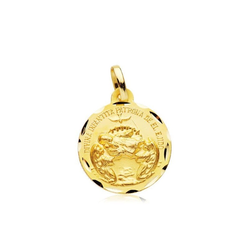 Medalla Oro Amarillo Divina Infantita 18 Mm oro 18k