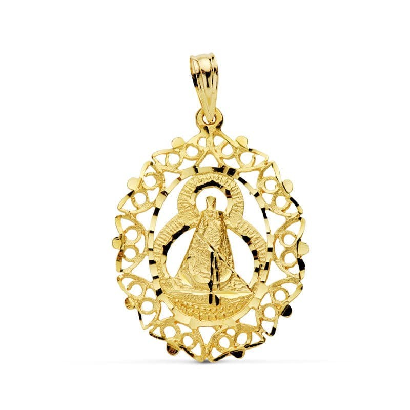 Medalla Oro Amarillo Virgen De La Cabeza Cerco 28X21 Mm oro 18k