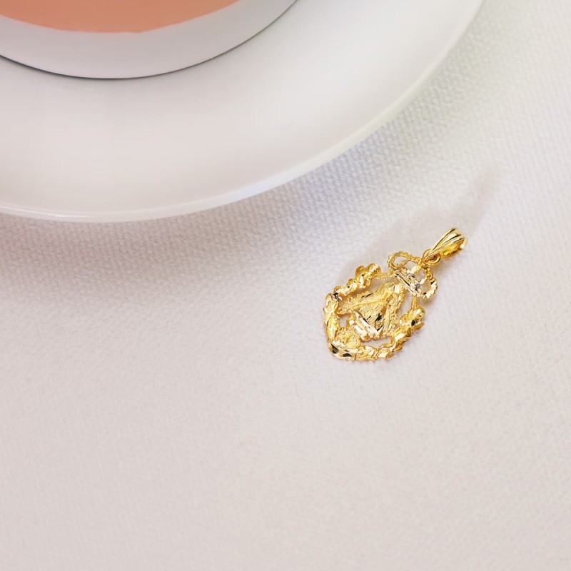 Medalla Oro Amarillo Virgen De La Cabeza Escudo 21X13 Mm oro 18k